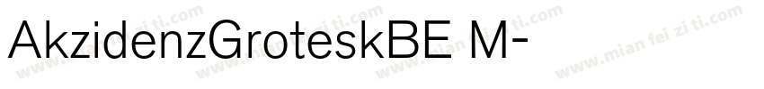 AkzidenzGroteskBE M字体转换